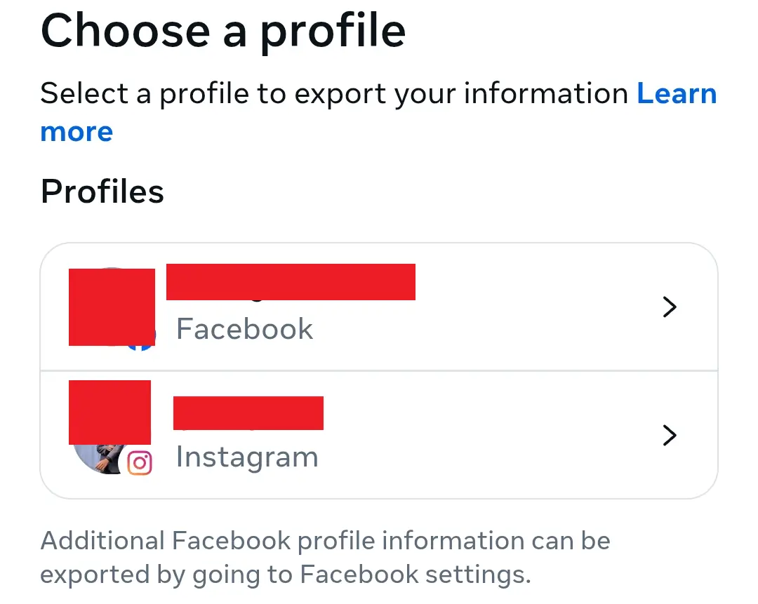 Step 6: Choose Profile